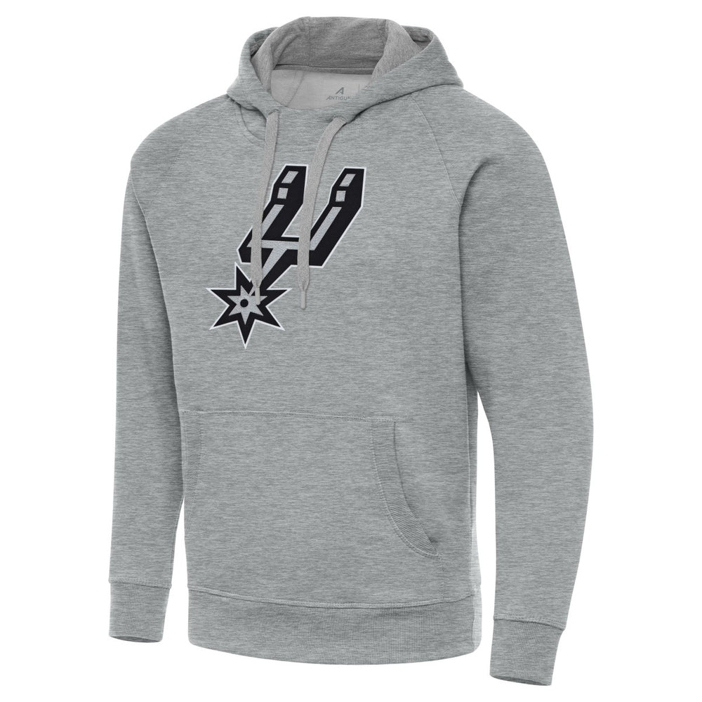 Heather Gray San Antonio Spurs Antigua Big & Tall Victory Raglan Pullover Hoodie | NBA