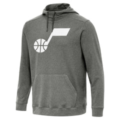 Heather Black Utah Jazz Antigua Cloud Pullover Hoodie | NBA