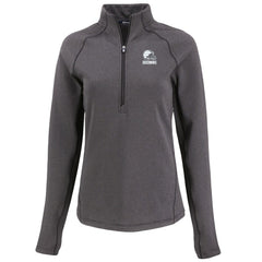 Cleveland Browns Cutter & Buck Women's Peshastin Eco Fleece Recycled Half-Zip Pullover Top | NFL On sale