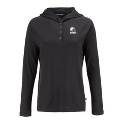 Cleveland Browns Cutter & Buck Women's Coastline Epic Comfort Eco Recycled Quarter-Snap Long Sleeve Hoodie T-Shirt | NFL Online