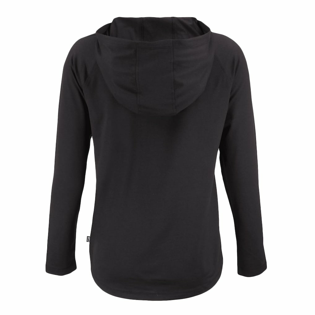 Cleveland Browns Cutter & Buck Women's Coastline Epic Comfort Eco Recycled Quarter-Snap Long Sleeve Hoodie T-Shirt | NFL Online