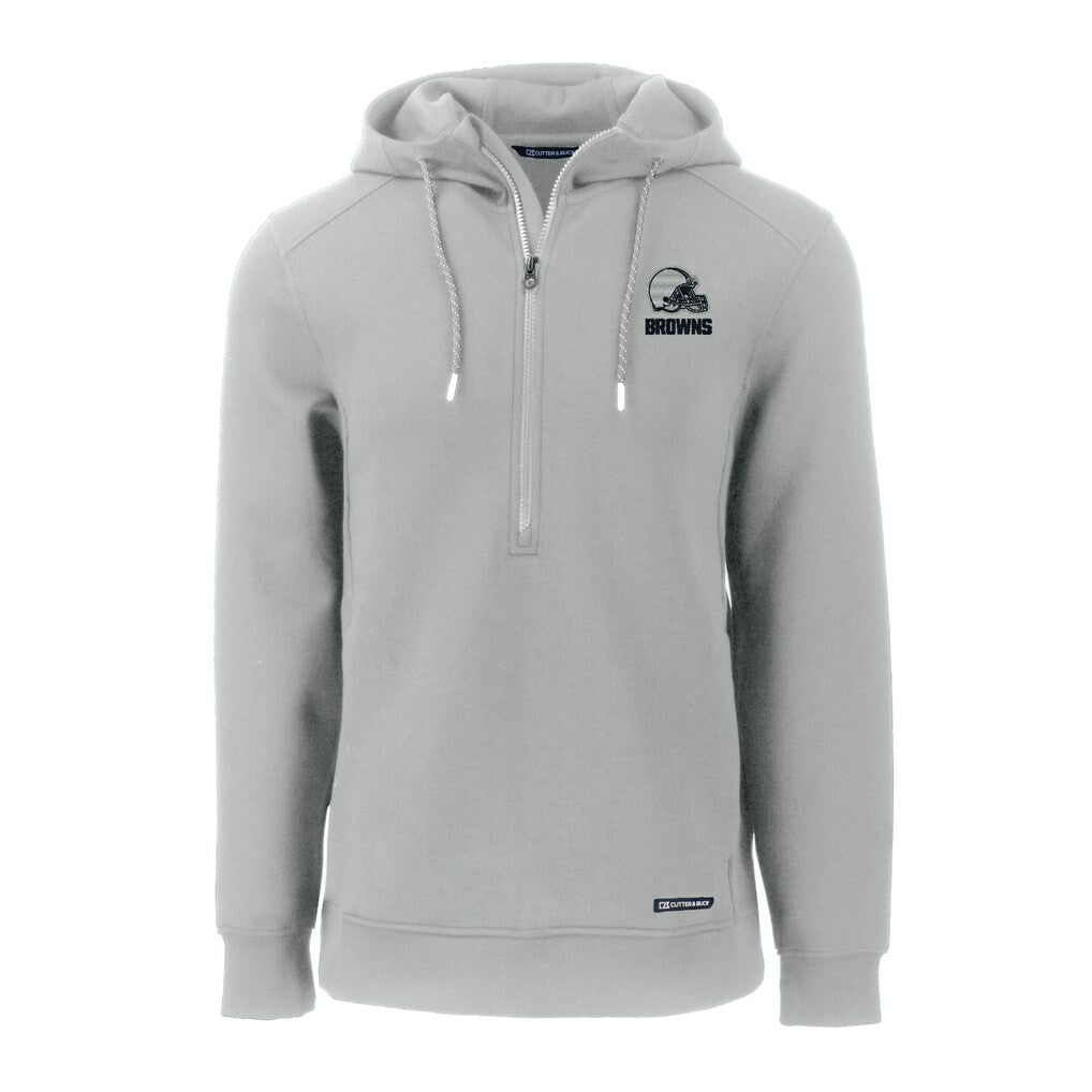 Cleveland Browns Cutter & Buck Roam Eco Recycled Half-Zip Pullover Hoodie | NFL New