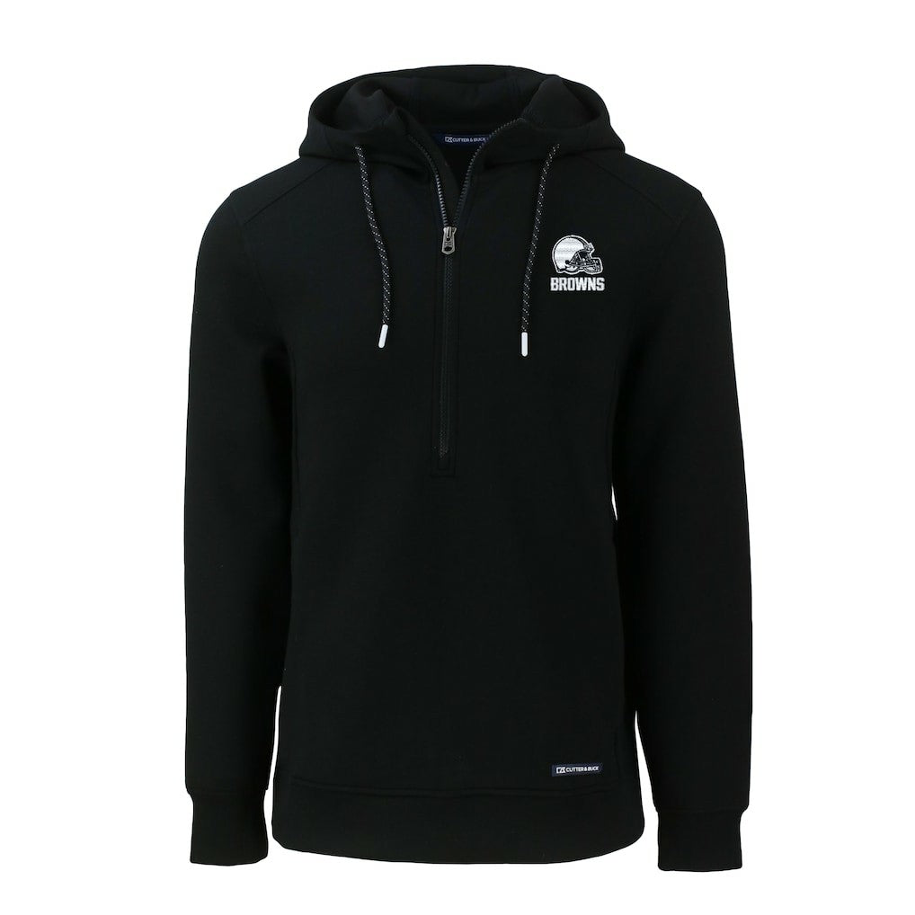 Cleveland Browns Cutter & Buck Roam Eco Recycled Half-Zip Pullover Hoodie | NFL Outlet