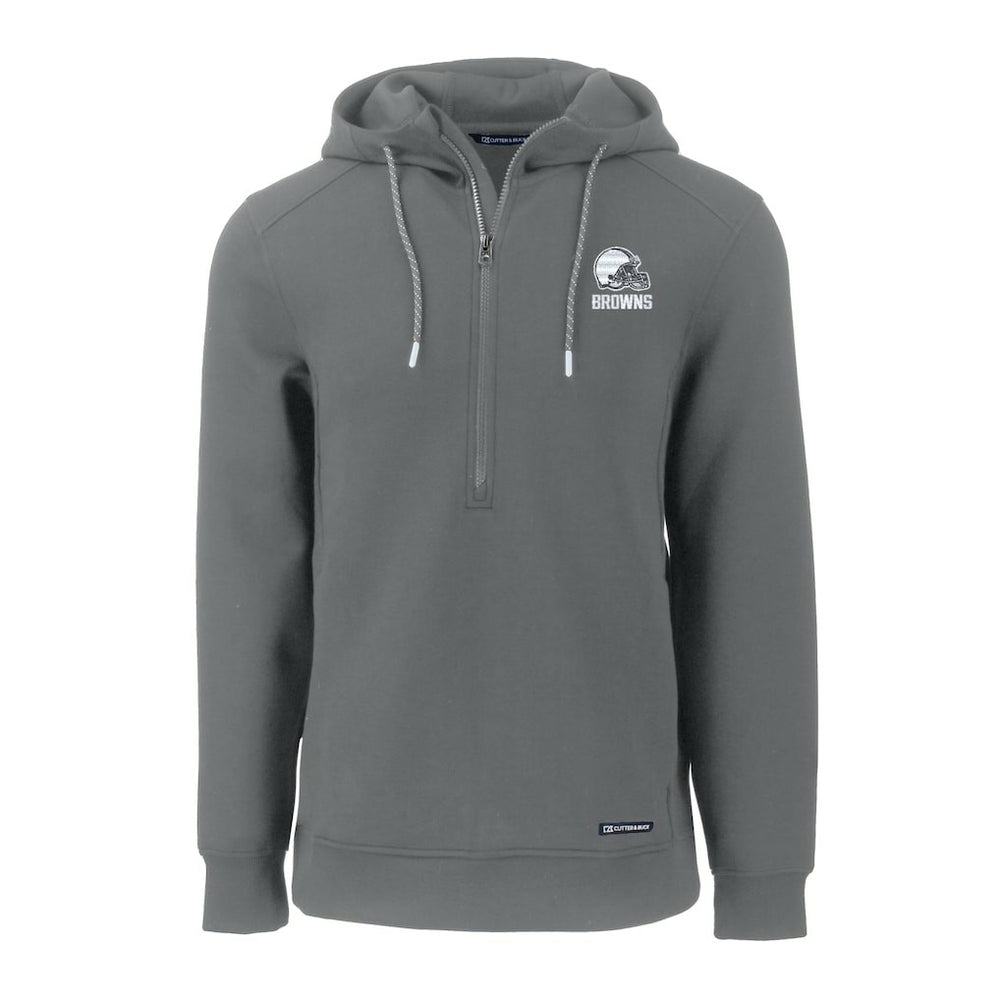 Cleveland Browns Cutter & Buck Roam Eco Recycled Half-Zip Pullover Hoodie | NFL Discount
