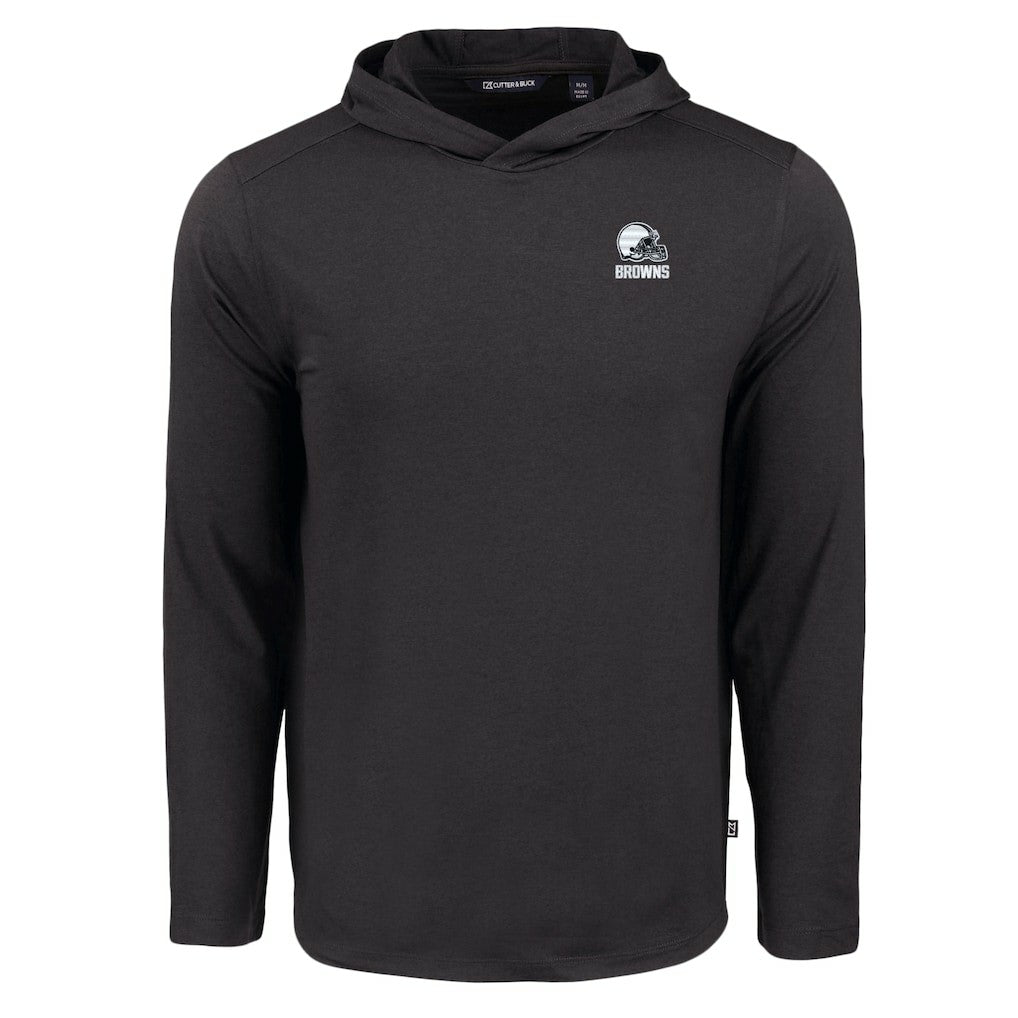 Cleveland Browns Cutter & Buck Coastline Epic Comfort Eco Recycled Long Sleeve Hooded T-Shirt | NFL Online