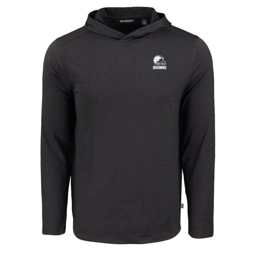 Cleveland Browns Cutter & Buck Coastline Epic Comfort Eco Recycled Long Sleeve Hooded T-Shirt | NFL Online