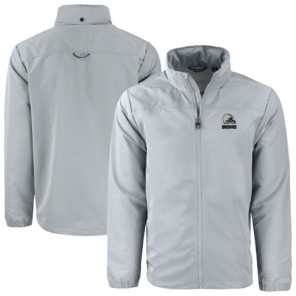 Cleveland Browns Cutter & Buck Charter Eco Recycled Full-Zip Hoodie Jacket | NFL Online