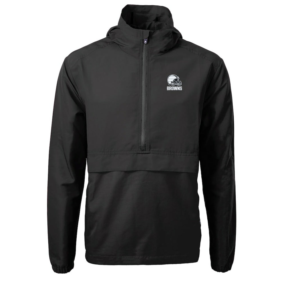 Cleveland Browns Cutter & Buck Charter Eco Recycled Anorak Half-Zip Hoodie Jacket | NFL Sale