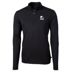 Cleveland Browns Cutter & Buck Big & Tall Virtue Eco Pique Recycled Quarter-Zip Pullover Top | NFL Sale