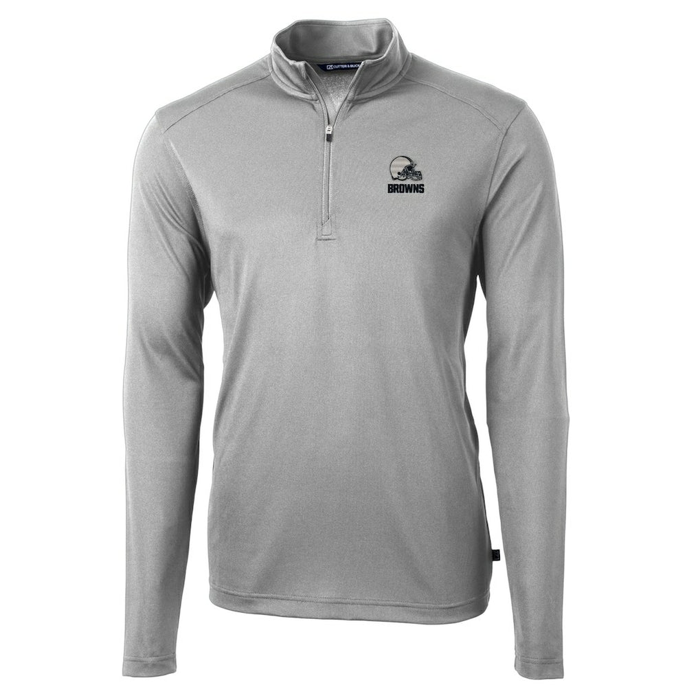Cleveland Browns Cutter & Buck Big & Tall Virtue Eco Pique Recycled Quarter-Zip Pullover Top | NFL Near me