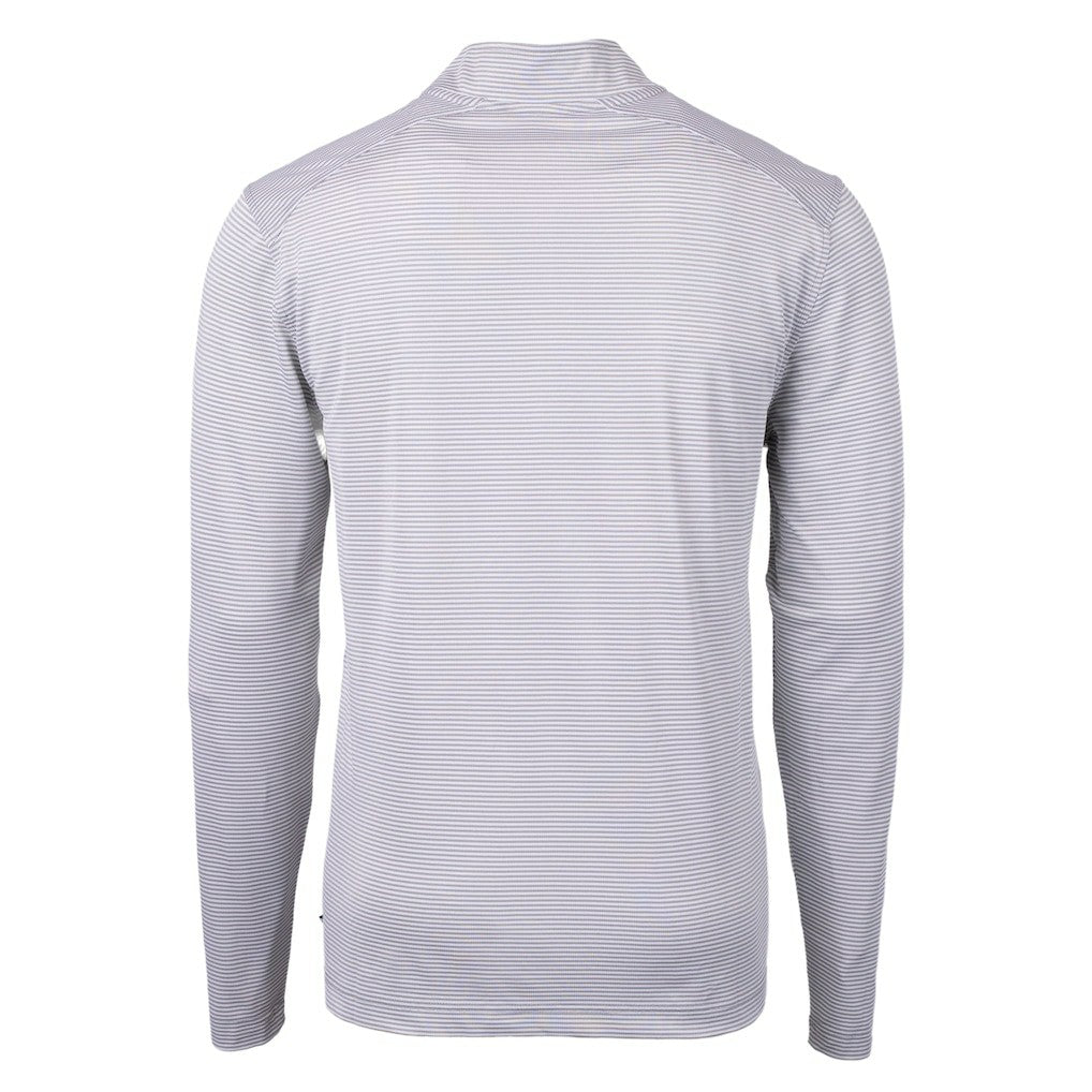 Cleveland Browns Cutter & Buck Big & Tall Virtue Eco Pique Micro Stripe Recycled Quarter-Zip Pullover Top | NFL Near me