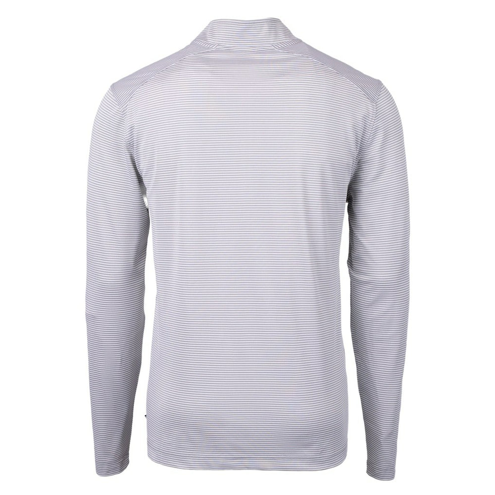 Cleveland Browns Cutter & Buck Big & Tall Virtue Eco Pique Micro Stripe Recycled Quarter-Zip Pullover Top | NFL Near me