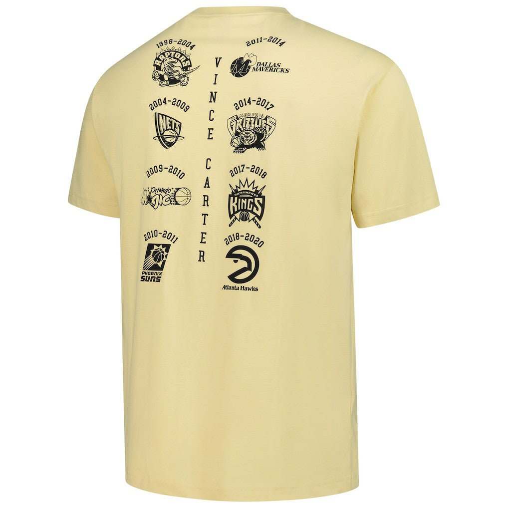 Cream Vince Carter Toronto Raptors Premium T-Shirt | NBA