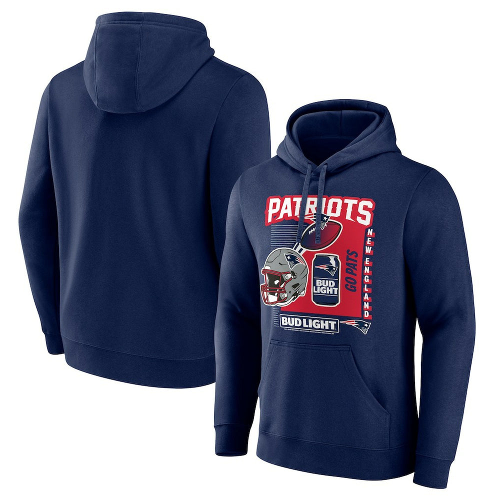 New England Patriots Bud Light Pullover Hoodie | NFL Hot