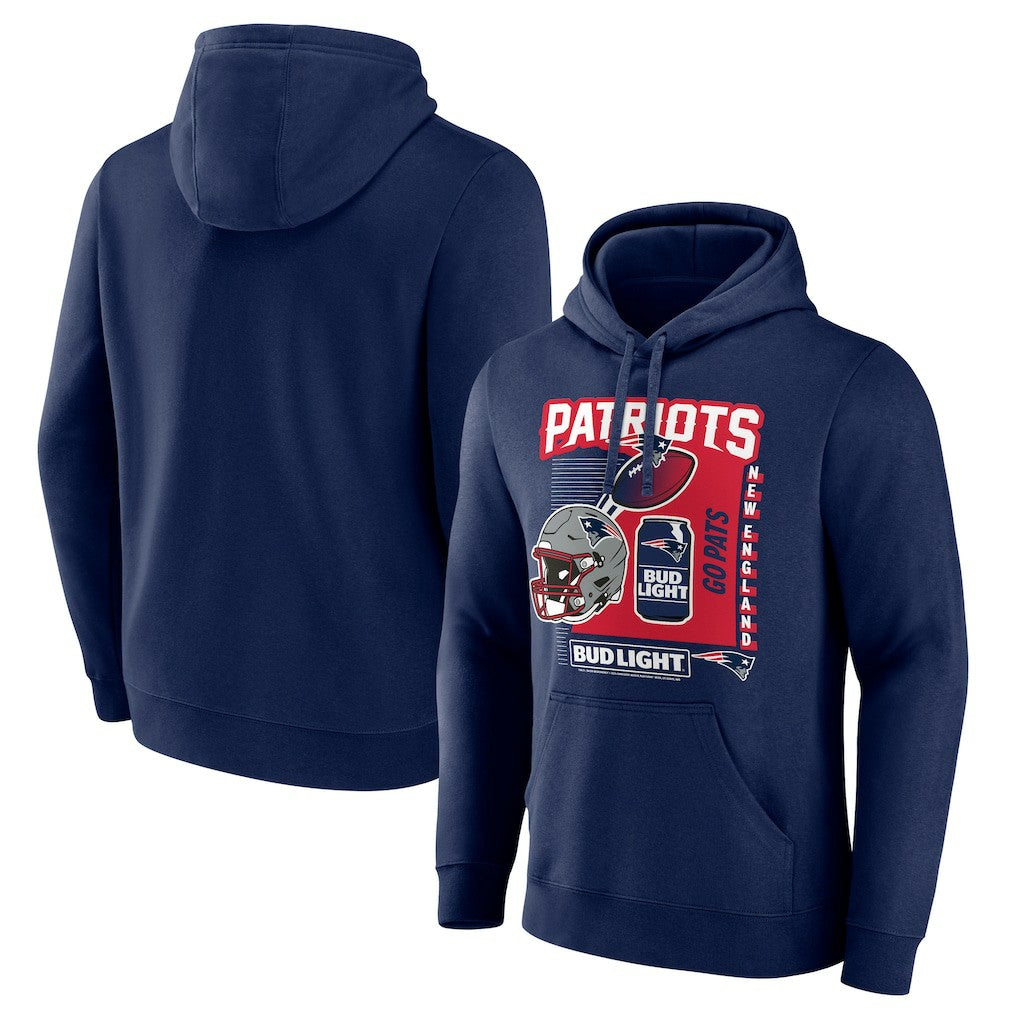 New England Patriots Bud Light Pullover Hoodie | NFL Hot