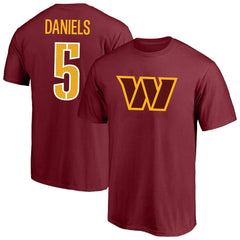 Washington Commanders Jayden Daniels  Big & Tall Player Name & Number T-Shirt | NFL Sale