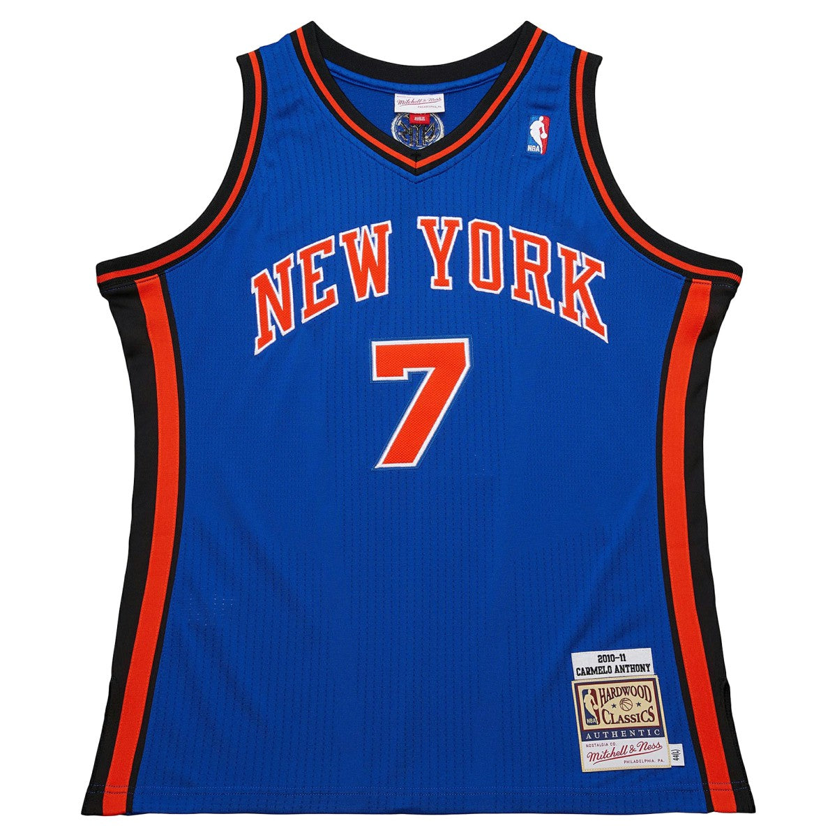 Blue Carmelo Anthony New York Knicks 2010/11 Hardwood Classics Authentic Jersey | NBA