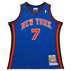 Blue Carmelo Anthony New York Knicks 2010/11 Hardwood Classics Authentic Jersey | NBA