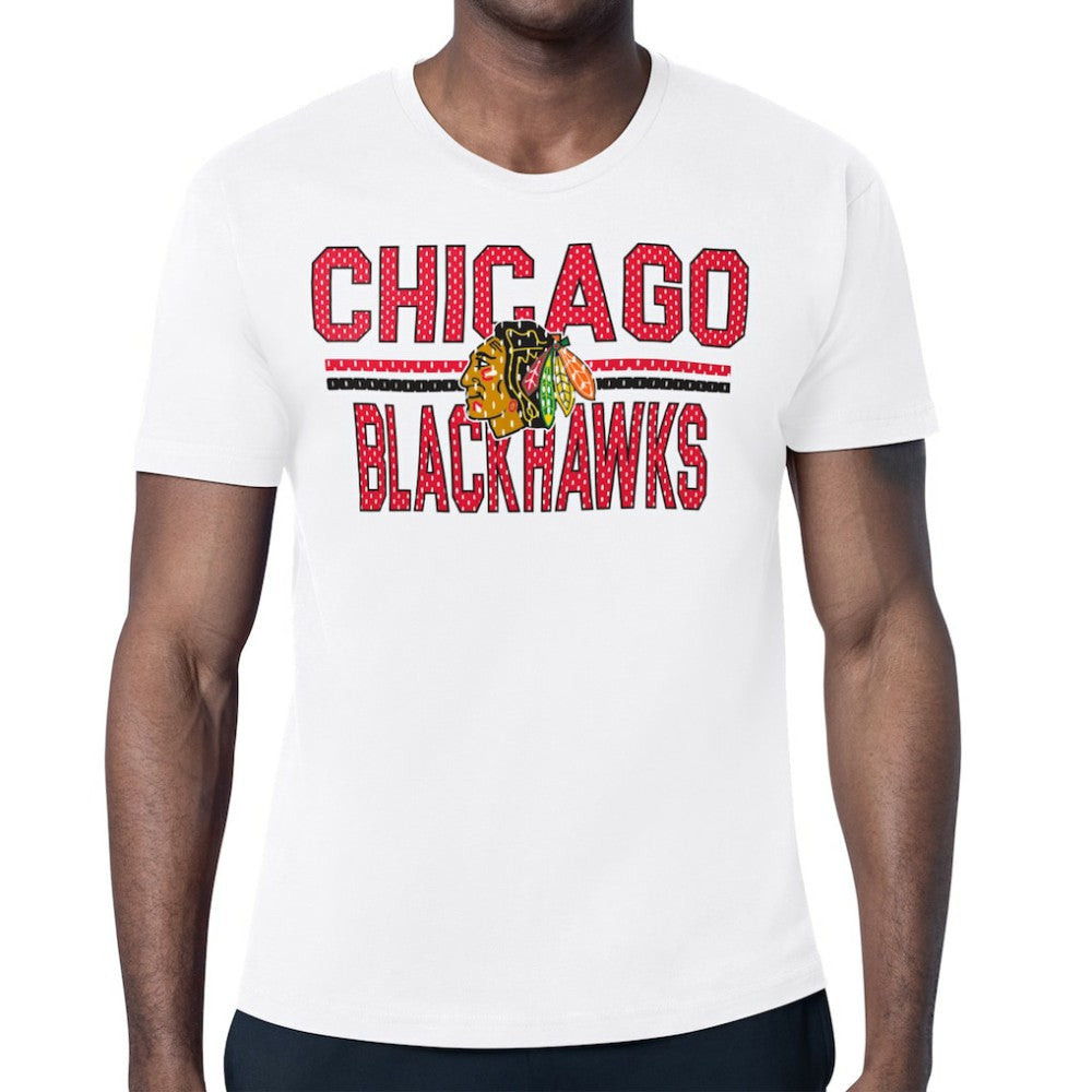 Chicago Blackhawks Starter Mesh Look Team Name T-Shirt -  NHL T-shirts