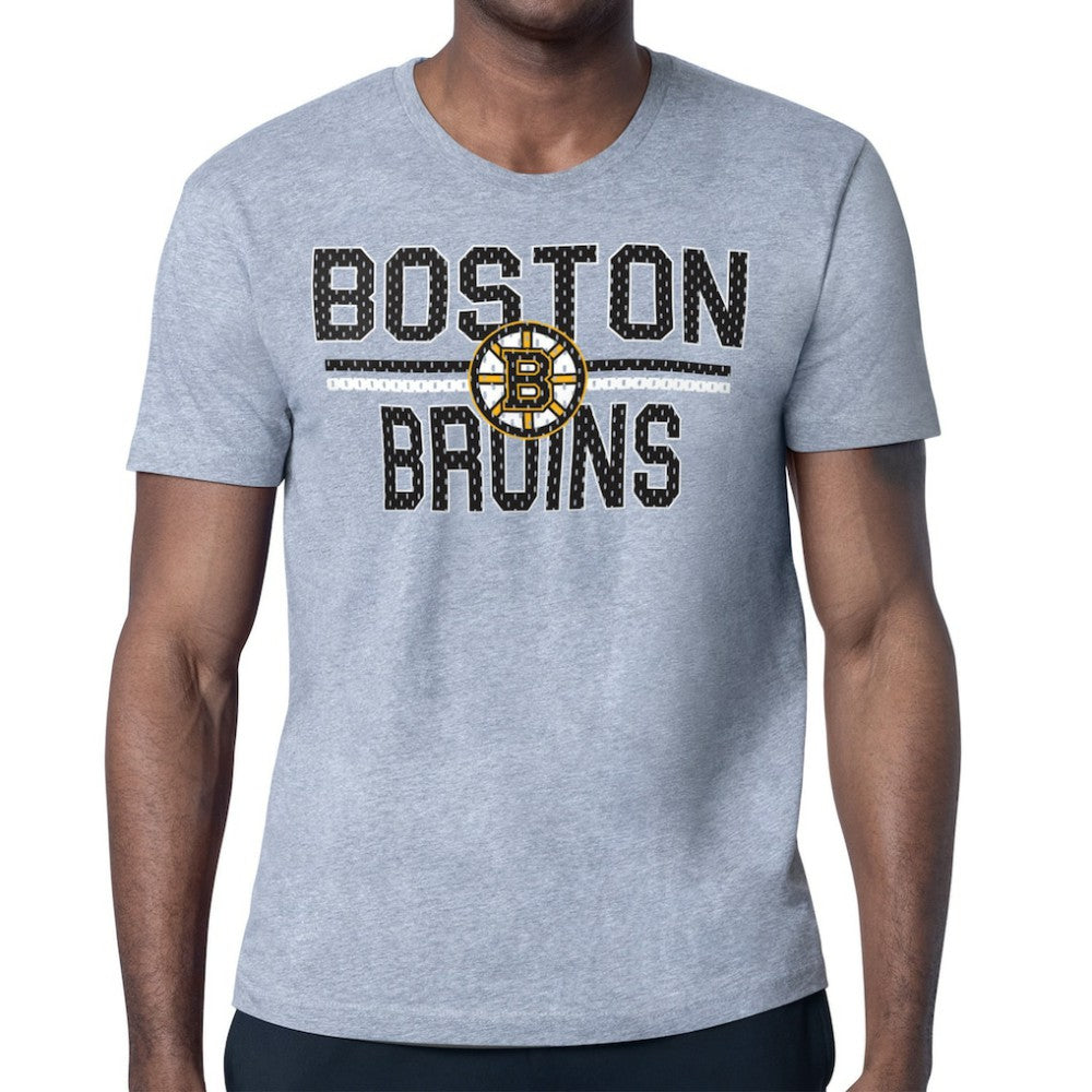 Boston Bruins Starter Mesh Look Team Name T-Shirt -  NHL T-shirts