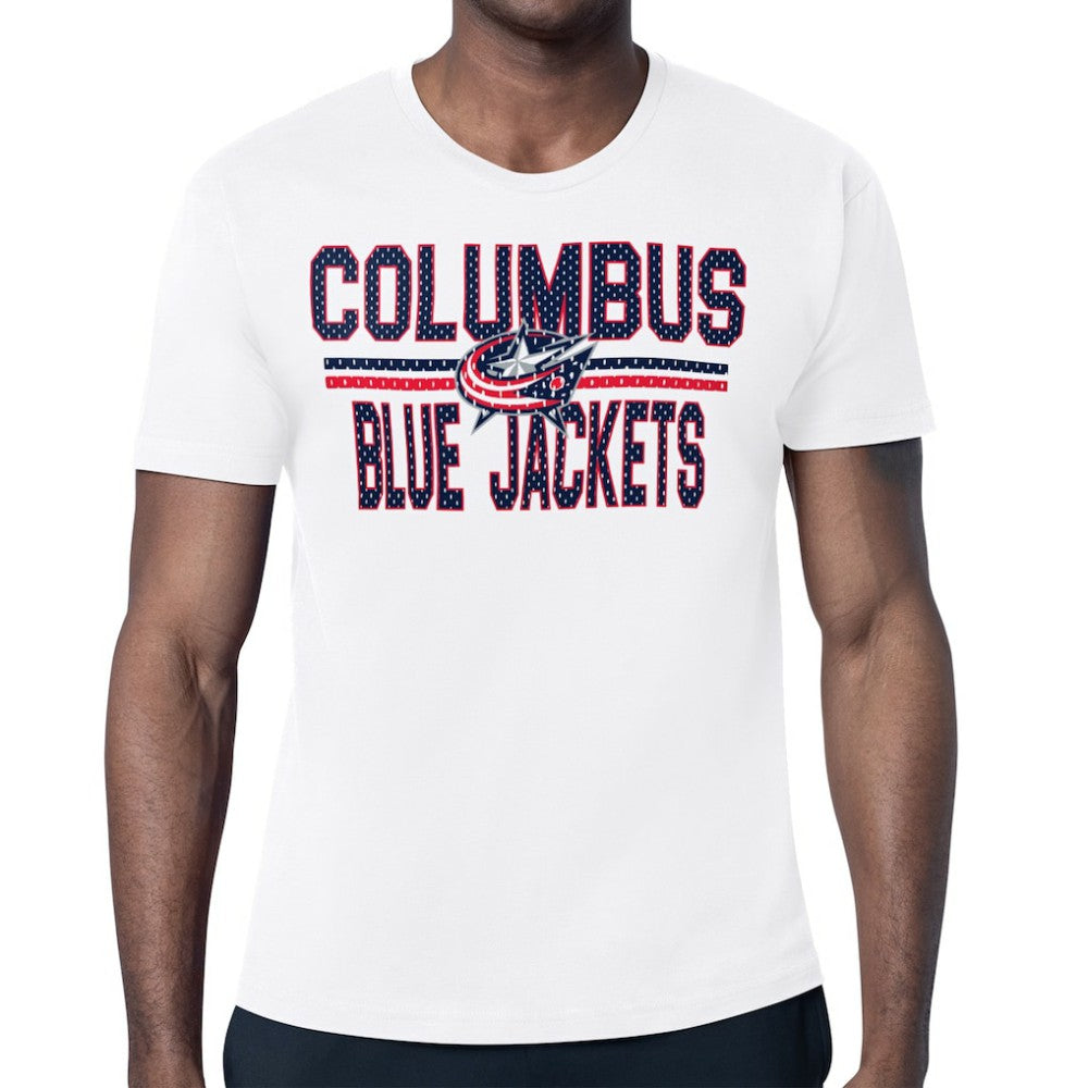 Columbus Blue Jackets Starter Mesh Look Team Name T-Shirt -  NHL T-shirts