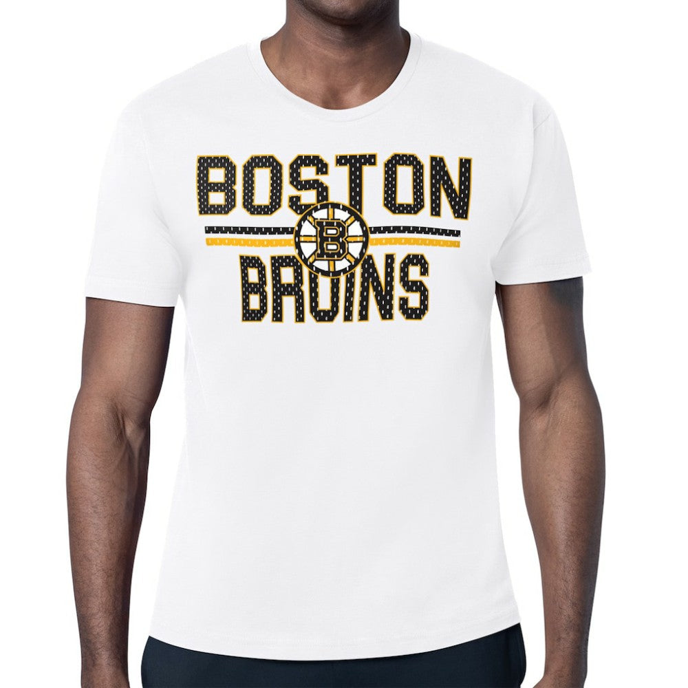 Boston Bruins Starter Mesh Look Team Name T-Shirt -  NHL T-shirts