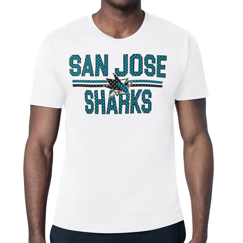 San Jose Sharks Starter Mesh Look Team Name T-Shirt -  NHL T-shirts