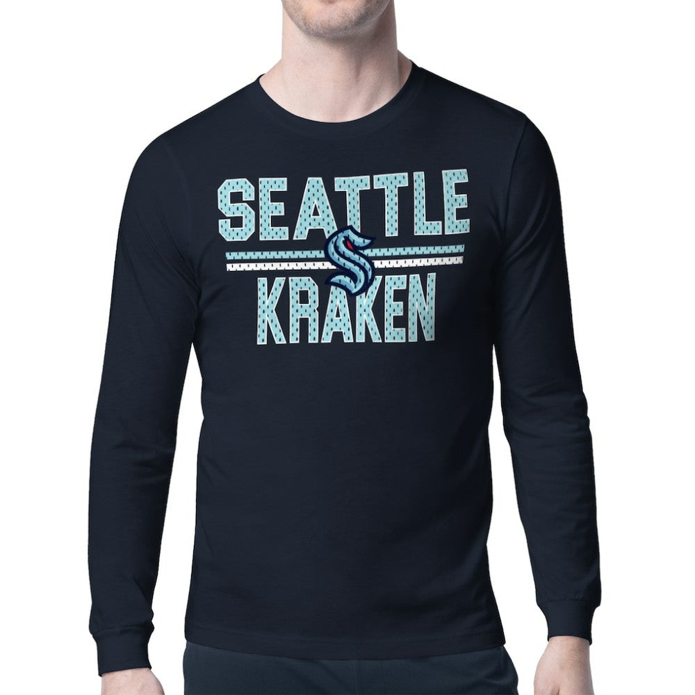 Seattle Kraken Starter Mesh Look Team Name Long Sleeve T-Shirt -  NHL T-shirts