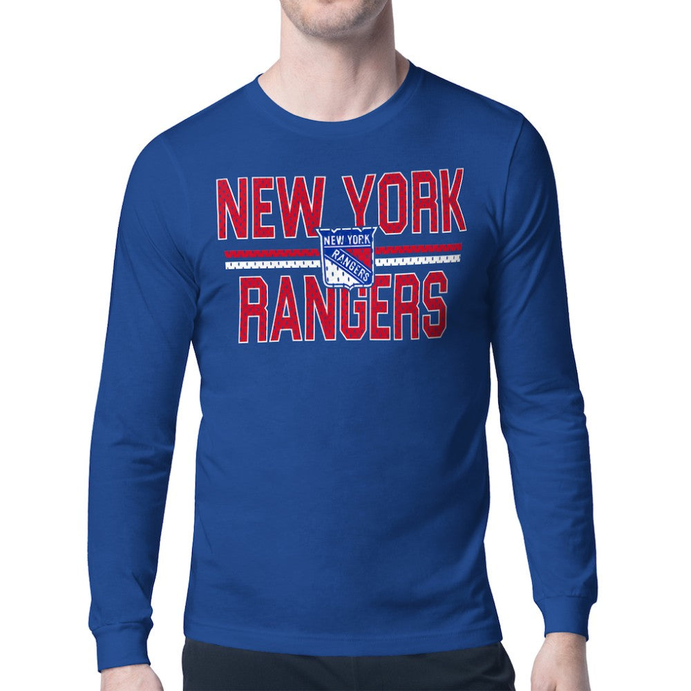 New York Rangers Starter Mesh Look Team Name Long Sleeve T-Shirt -  NHL T-shirts