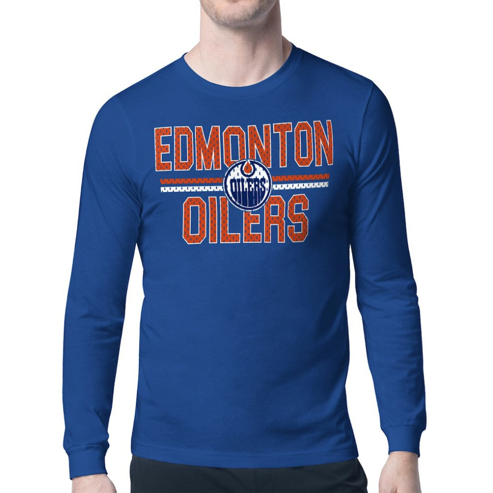 Edmonton Oilers Starter Mesh Look Team Name Long Sleeve T-Shirt -  NHL T-shirts