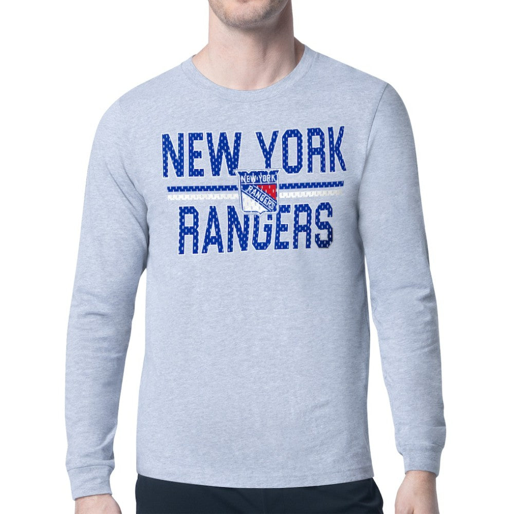 New York Rangers Starter Mesh Look Team Name Logo Long Sleeve T-Shirt -  NHL T-shirts