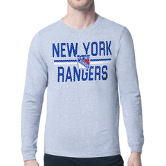 New York Rangers Starter Mesh Look Team Name Logo Long Sleeve T-Shirt -  NHL T-shirts