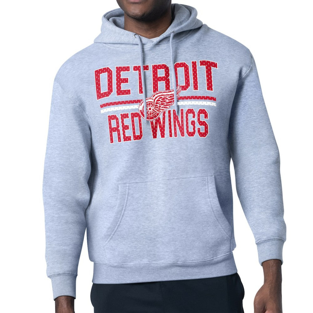 Detroit Red Wings Starter Mesh Look Team Name Logo Tri-Blend Pullover Hoodie -  NHL Hoodies