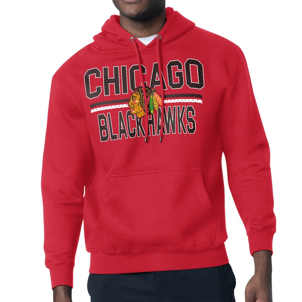 Chicago Blackhawks Starter Mesh Look Team Name Logo Tri-Blend Pullover Hoodie -  NHL Hoodies