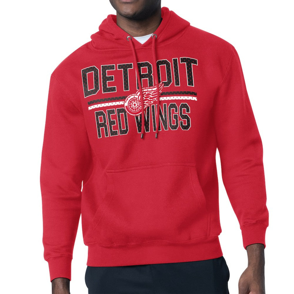Detroit Red Wings Starter Mesh Look Team Name Logo Tri-Blend Pullover Hoodie -  NHL Hoodies