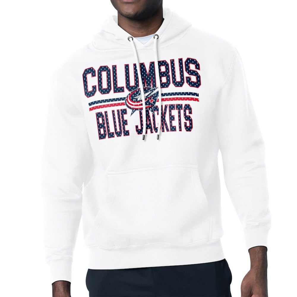 Columbus Blue Jackets Starter Mesh Look Team Name Logo Tri-Blend Pullover Hoodie -  NHL Hoodies
