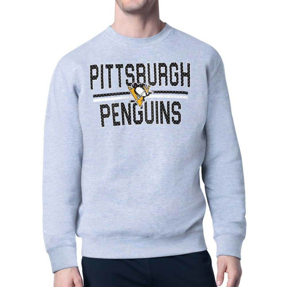 Pittsburgh Penguins Starter Mesh Look Team Name Logo Pullover Sweatshirt -  NHL Sweatshirts