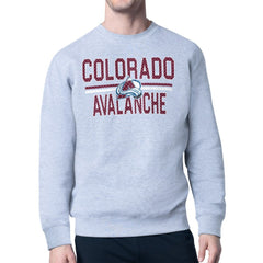 Colorado Avalanche Starter Mesh Look Team Name Logo Pullover Sweatshirt -  NHL Sweatshirts