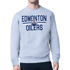 Edmonton Oilers Starter Mesh Look Team Name Logo Pullover Sweatshirt -  NHL Sweatshirts