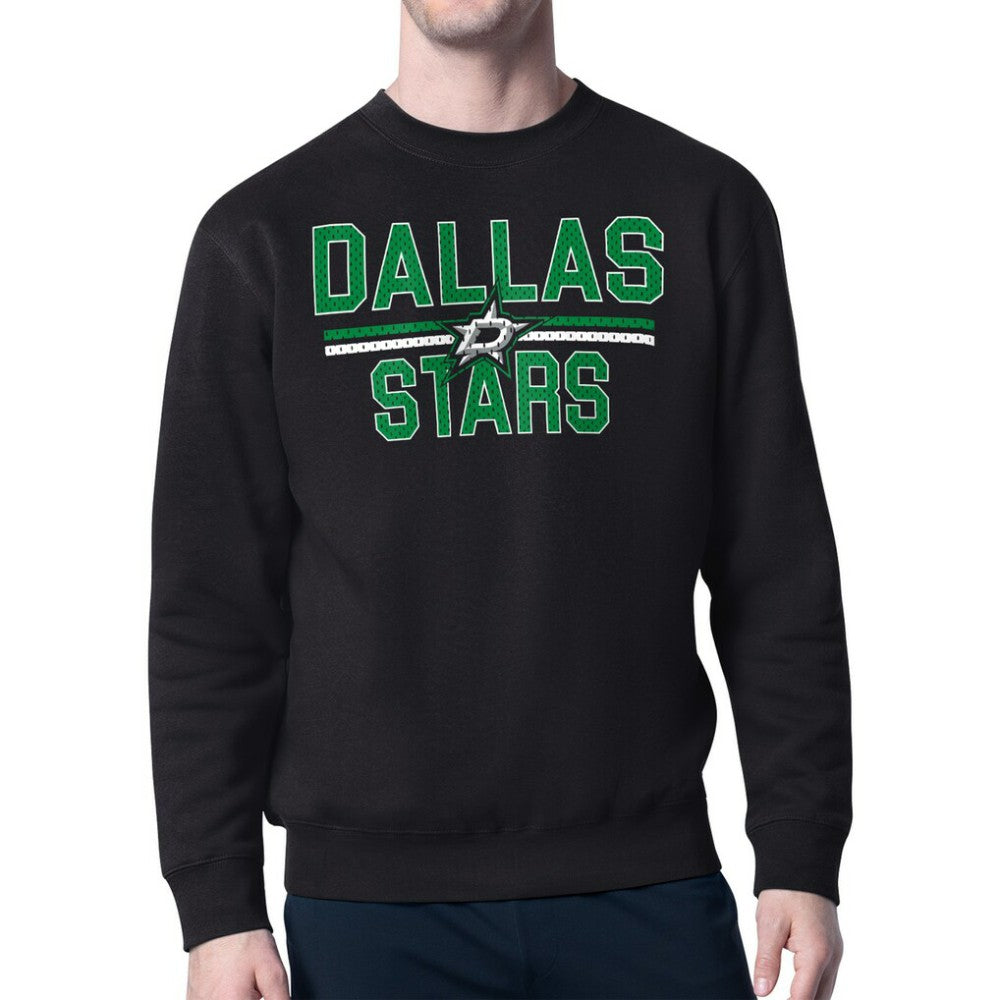 Dallas Stars Starter Mesh Look Team Name Logo Pullover Sweatshirt -  NHL Sweatshirts
