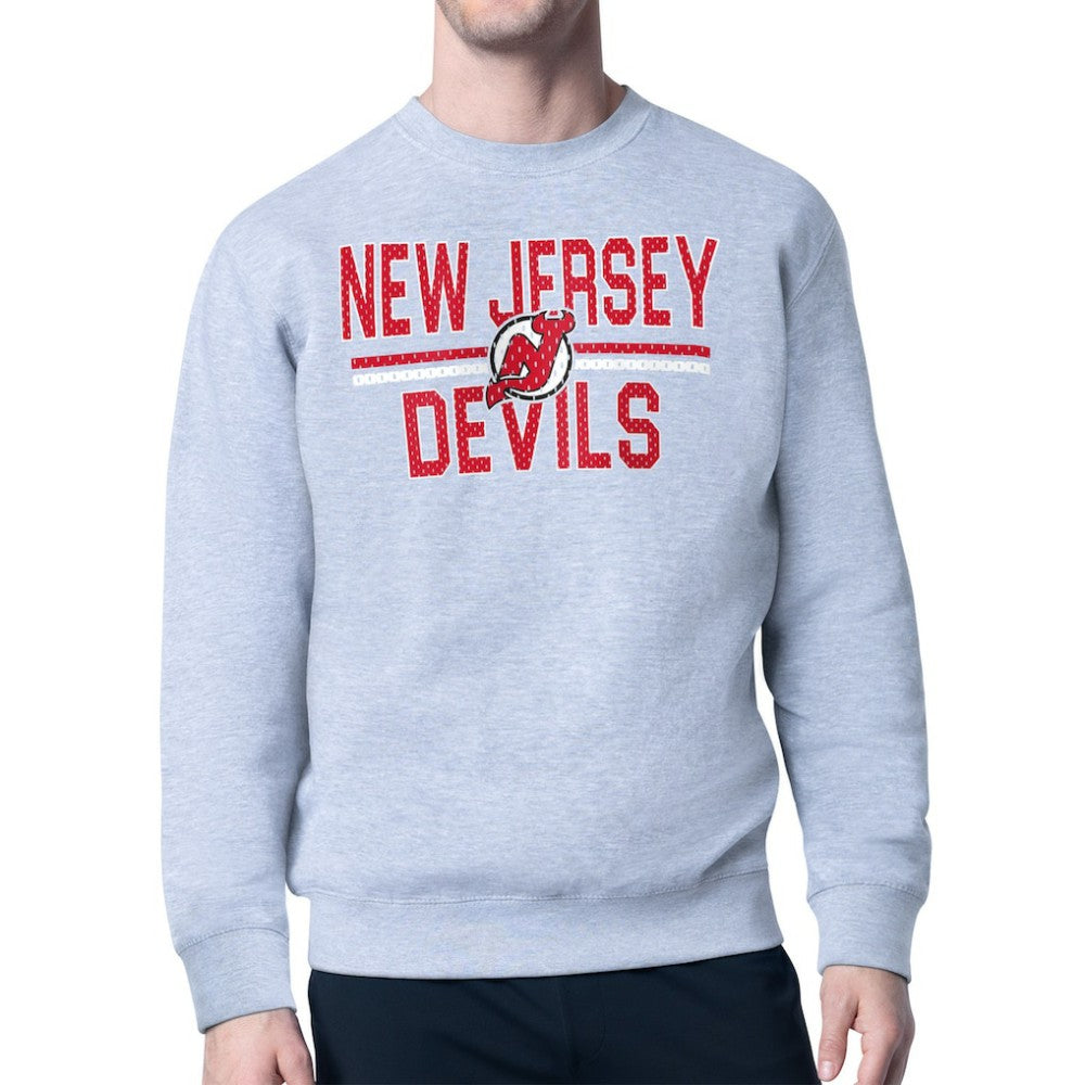 New Jersey Devils Starter Mesh Look Team Name Logo Pullover Sweatshirt -  NHL Sweatshirts