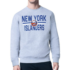 New York Islanders Starter Mesh Look Team Name Logo Pullover Sweatshirt -  NHL Sweatshirts