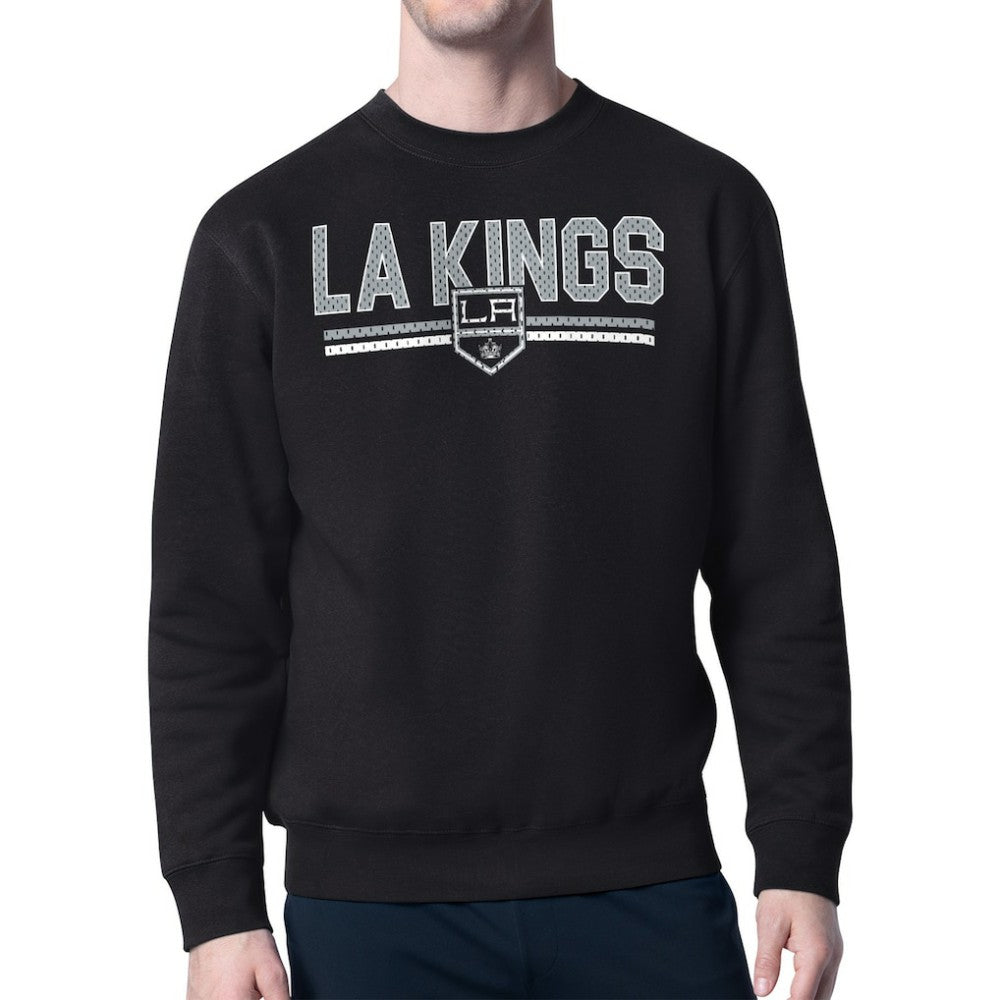 Los Angeles Kings Starter Mesh Look Team Name Logo Pullover Sweatshirt -  NHL Sweatshirts