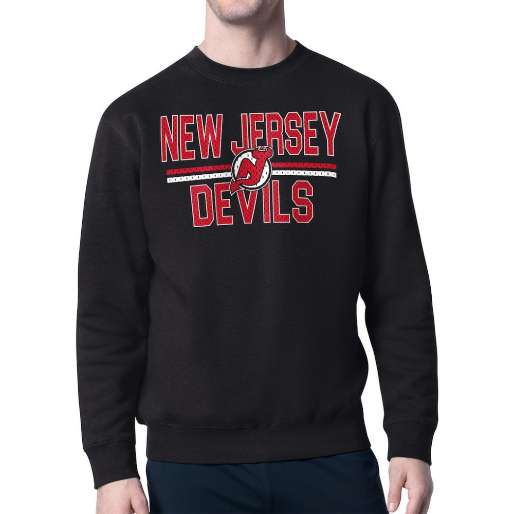 New Jersey Devils Starter Mesh Look Team Name Logo Pullover Sweatshirt -  NHL Sweatshirts