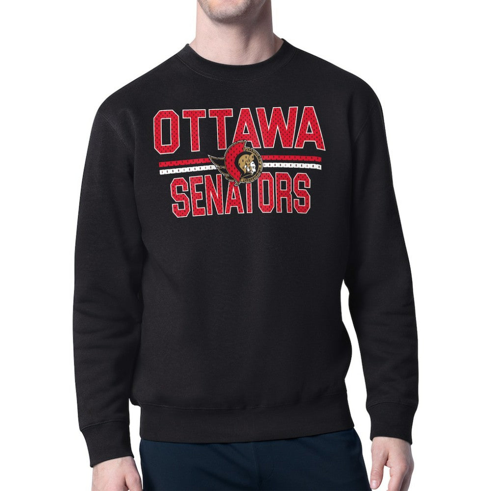Ottawa Senators Starter Mesh Look Team Name Logo Pullover Sweatshirt -  NHL Sweatshirts