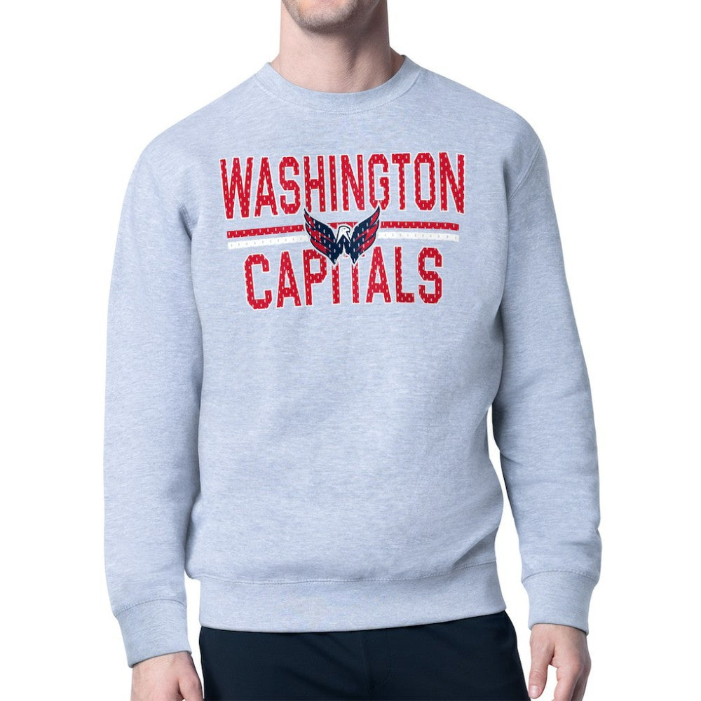 Washington Capitals Starter Mesh Look Team Name Logo Pullover Sweatshirt -  NHL Sweatshirts