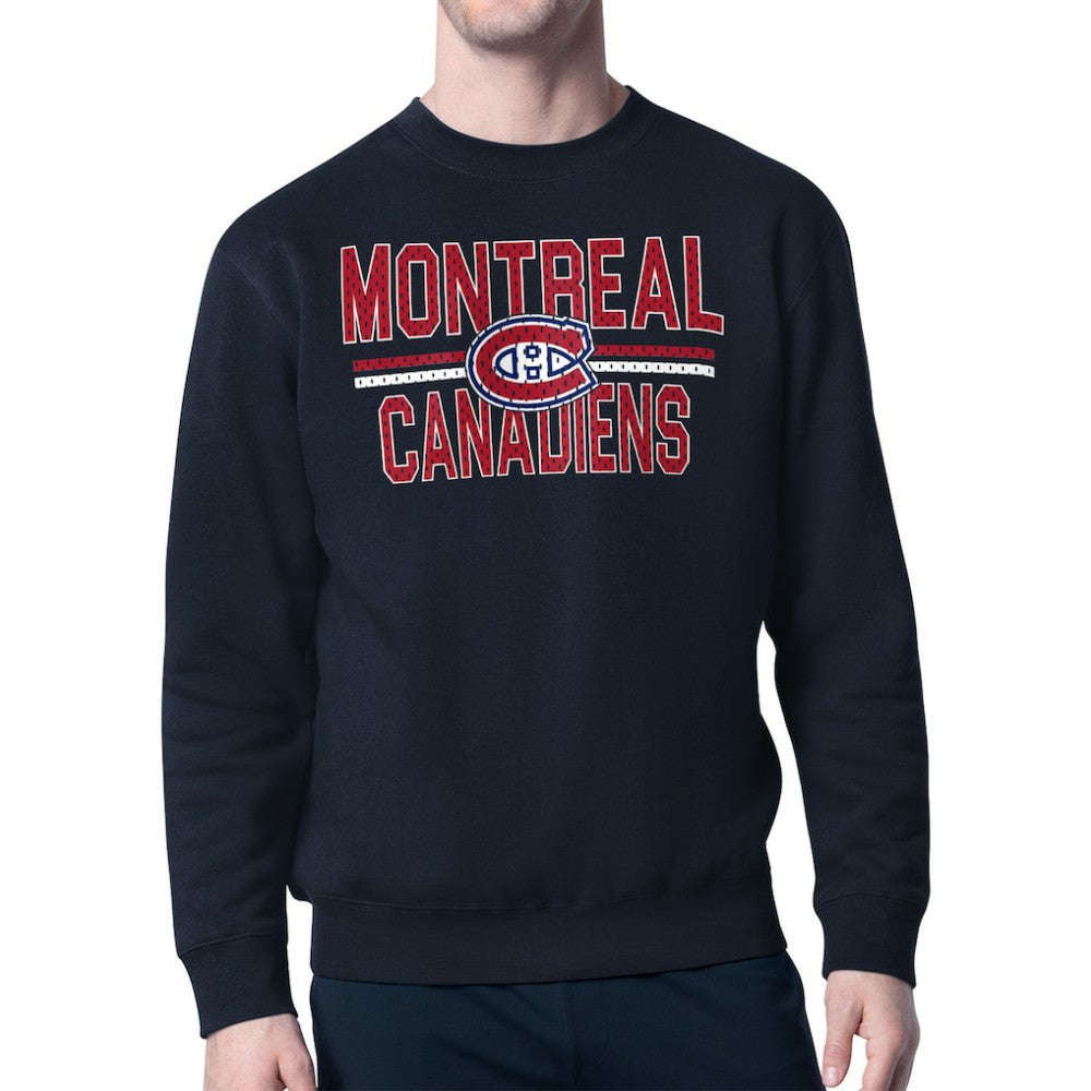 Montreal Canadiens Starter Mesh Look Team Name Logo Pullover Sweatshirt -  NHL Sweatshirts