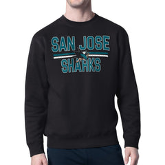 San Jose Sharks Starter Mesh Look Team Name Logo Pullover Sweatshirt -  NHL Sweatshirts
