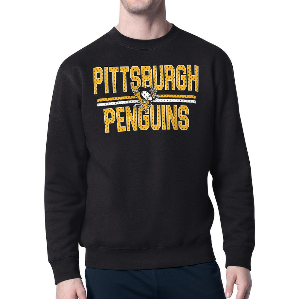 Pittsburgh Penguins Starter Mesh Look Team Name Logo Pullover Sweatshirt -  NHL Sweatshirts