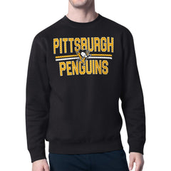 Pittsburgh Penguins Starter Mesh Look Team Name Logo Pullover Sweatshirt -  NHL Sweatshirts